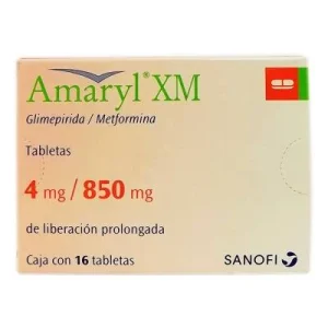 AMARYL XM GLIMEPIRIDE-METFORMIN 4/850MG 16TABS ER
