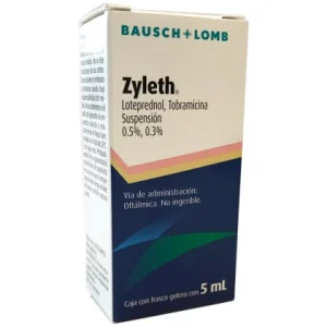 ZYLET OPHTALMIC SOLUTION LOTEPREDNOL-TOBRAMYCIN 0.5/0.3% 5ML