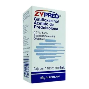 ZYPRED OPHTALMIC SUSPENSION GATIFLOXACIN-PREDNISOLONE 0.3/1.0% 6ML